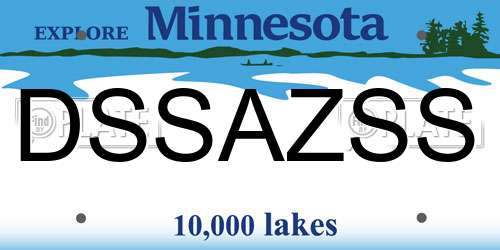 DSSAZSS Minnesota License Plate