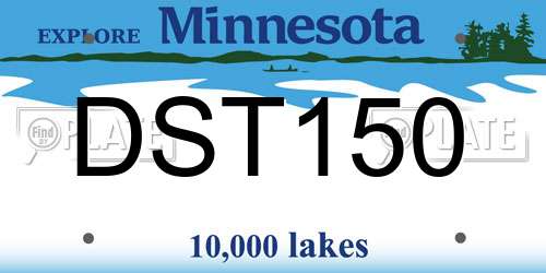 DST150 Minnesota License Plate