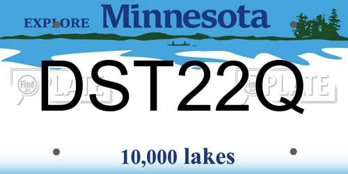 DST22Q Minnesota License Plate