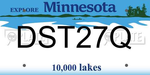 DST27Q Minnesota License Plate