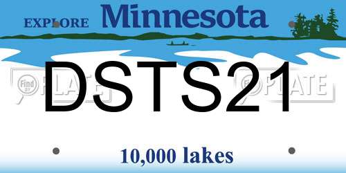 DSTS21 Minnesota License Plate