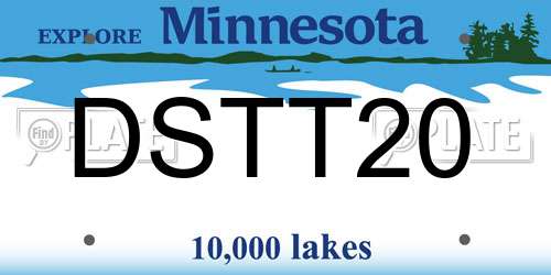 DSTT20 Minnesota License Plate