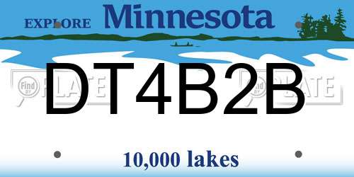 DT4B2B Minnesota License Plate
