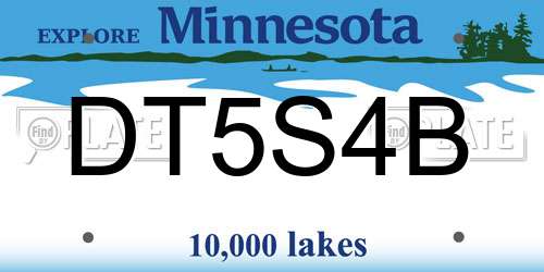 DT5S4B Minnesota License Plate