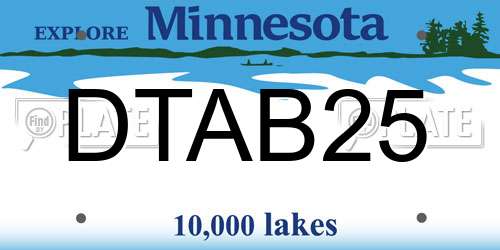 DTAB25 Minnesota License Plate