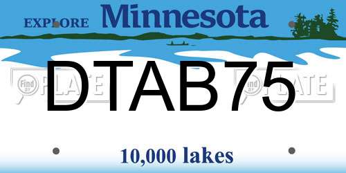 DTAB75 Minnesota License Plate