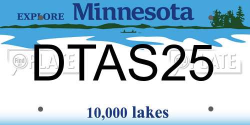 DTAS25 Minnesota License Plate