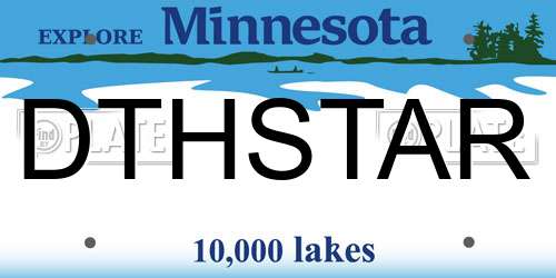 DTHSTAR Minnesota License Plate