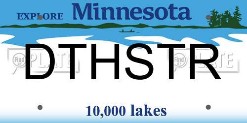 DTHSTR Minnesota License Plate