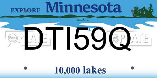 DTI59Q Minnesota License Plate