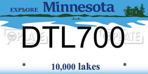 DTL700 Minnesota License Plate