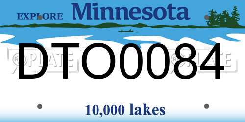 DTO0084 Minnesota License Plate