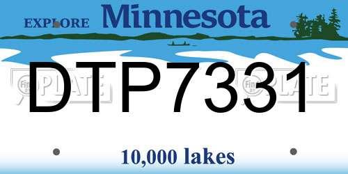 DTP7331 Minnesota License Plate