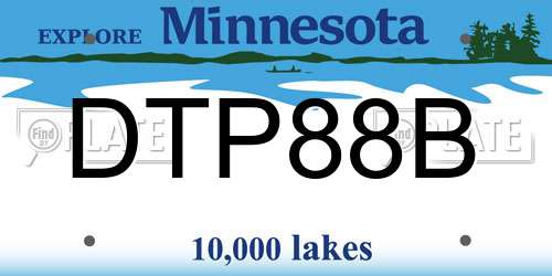 DTP88B Minnesota License Plate