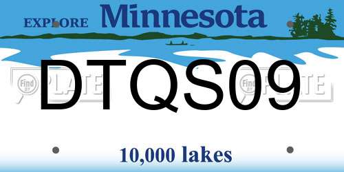 DTQS09 Minnesota License Plate