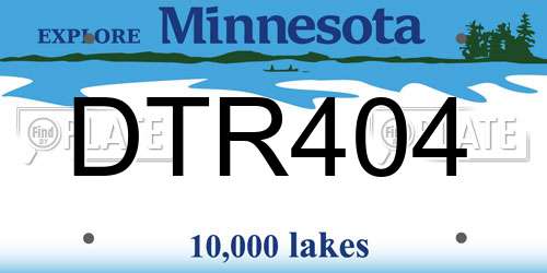 DTR404 Minnesota License Plate