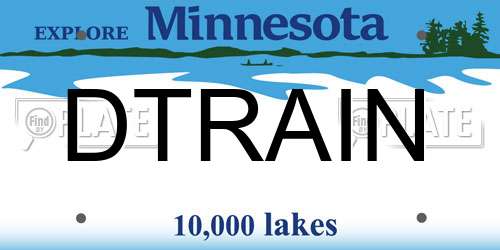 DTRAIN Minnesota License Plate