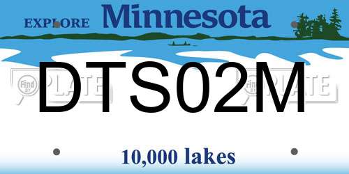 DTS02M Minnesota License Plate