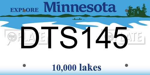 DTS145 Minnesota License Plate