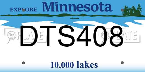DTS408 Minnesota License Plate