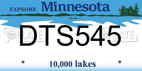 DTS545 Minnesota License Plate
