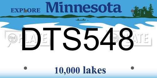DTS548 Minnesota License Plate