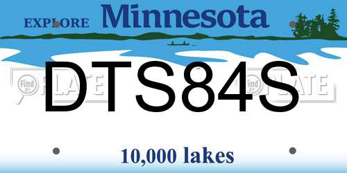 DTS84S Minnesota License Plate