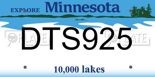 DTS925 Minnesota License Plate