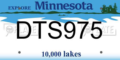 DTS975 Minnesota License Plate