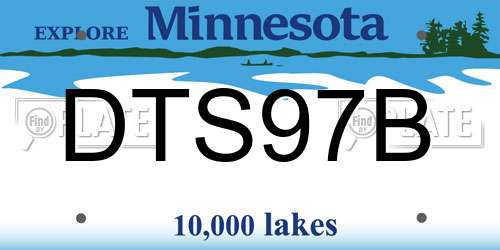 DTS97B Minnesota License Plate