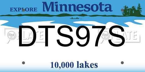 DTS97S Minnesota License Plate