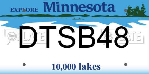 DTSB48 Minnesota License Plate