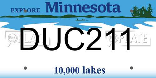 DUC211 Minnesota License Plate