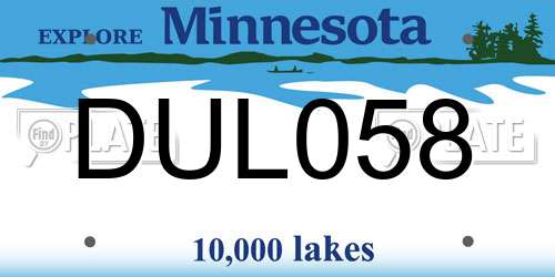 DUL058 Minnesota License Plate