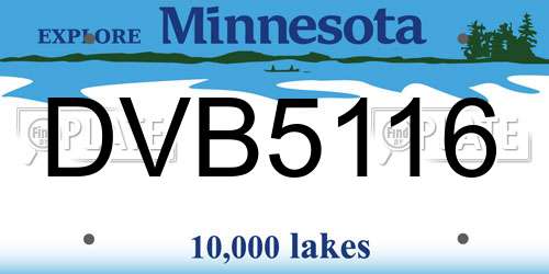 DVB5116 Minnesota License Plate