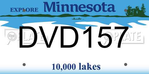 DVD157 Minnesota License Plate
