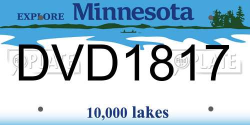 DVD1817 Minnesota License Plate