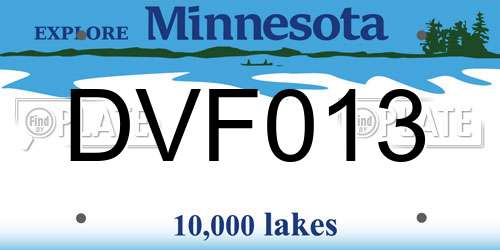 DVF013 Minnesota License Plate