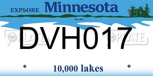 DVH017 Minnesota License Plate