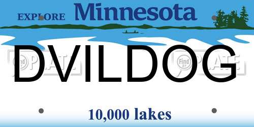 DVILDOG Minnesota License Plate
