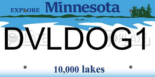 DVLDOG1 Minnesota License Plate