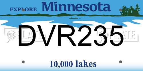 DVR235 Minnesota License Plate