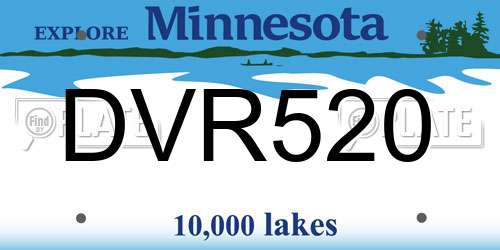 DVR520 Minnesota License Plate