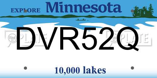 DVR52Q Minnesota License Plate