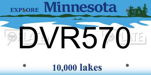 DVR570 Minnesota License Plate