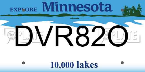 DVR82O Minnesota License Plate