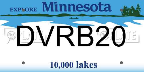DVRB20 Minnesota License Plate