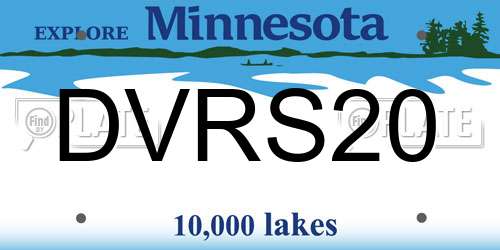 DVRS20 Minnesota License Plate