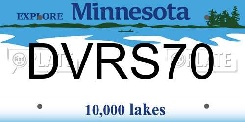 DVRS70 Minnesota License Plate