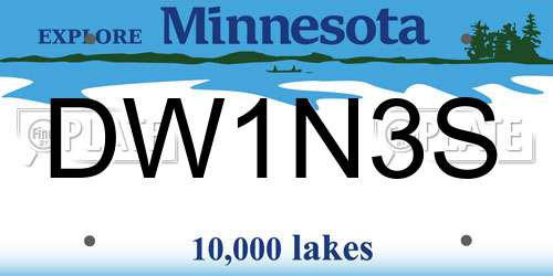 DW1N3S Minnesota License Plate